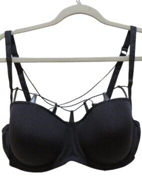 MARLIES DEKKER Undressed Femme Fatale Cage Bra Black 36D Goth Retro Pinup Alt